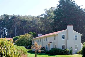 San Francisco triplex for rent - a white house with trees in the background