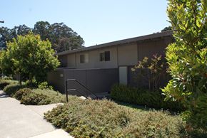 San Francisco townhouse for rent - the front of a house with stairs and a sidewalk