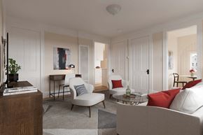 San Francisco triplex for rent - a living room with a couch and chairs and a table