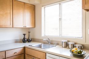 San Francisco apartment for rent - a kitchen with a sink and a window