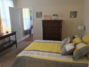 Royersford apartment for rent - a bedroom with a bed and a dresser in it