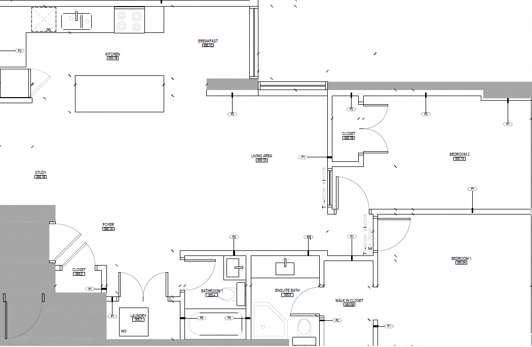 Floor plan for 2 beds, 2 baths