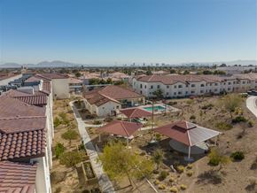 Las Vegas apartment for rent - arial view of a neighborhood of houses in the desert