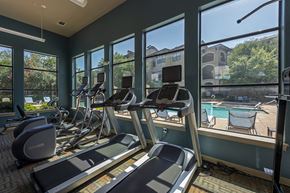 San Antonio apartment for rent - A gym with treadmills and elliptical machines.
