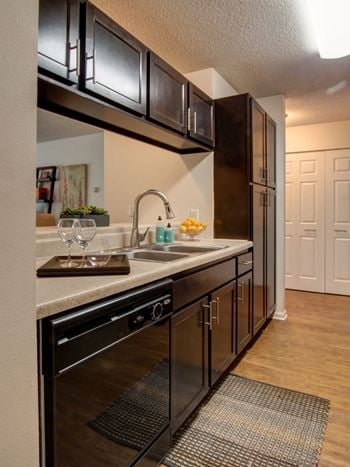 Black cabinets