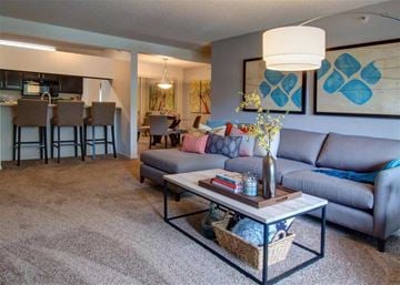 Minnetonka apartment for rent - a living room with a couch and a table