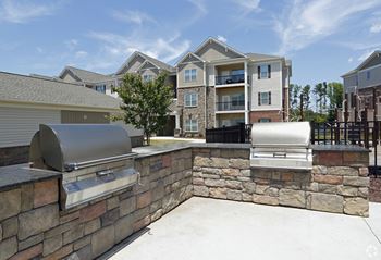 Charcoal grills on site