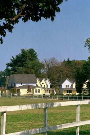 Northampton apartment for rent - a row of houses in front of a field