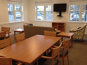 South Berwick apartment for rent - A conference room with a long table and chairs.