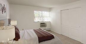 Manorville apartment for rent - Bedroom With Expansive Windows at Villas at Pine Hills, New York