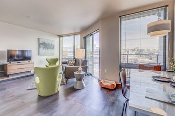 Contemporary hard-surface flooring throughout each home