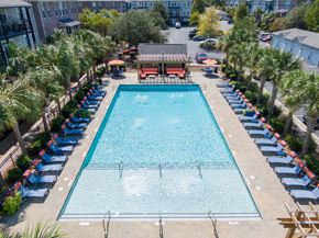 Mount Pleasant apartment for rent - a view of the pool from above at the pool house at the grove resort