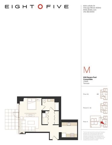 Floor plan for studio, 1 bath, 658 sqft