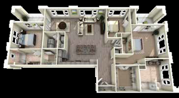 Floor plan for 3 beds, 2.5 baths, 1784 sqft
