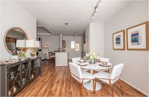 Kingwood apartment for rent - A dining room with a white table and chairs.