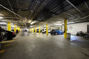 Covered parking garage