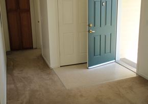 Columbia Falls apartment for rent - Image of an open door to the outside with small closet behind it