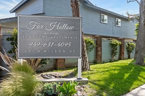 Costa Mesa townhouse for rent - Fox Hollow Village Monument Sign
