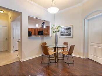 Carpet or wood vinyl flooring in living/bedroom spaces