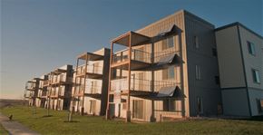 Dickinson apartment for rent - Image of the decks on the outside of the units