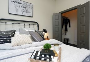 Gainesville apartment for rent - model closet at The Liberty Lofts, Gainesville, 76240