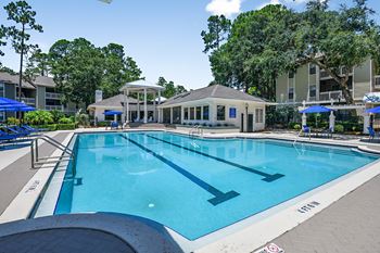 Two large pools with sundecks