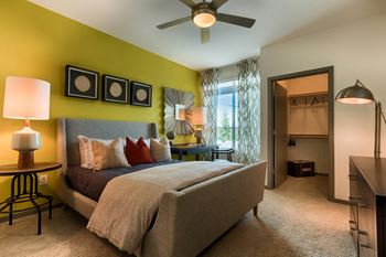 Bedroom with cozy bed
