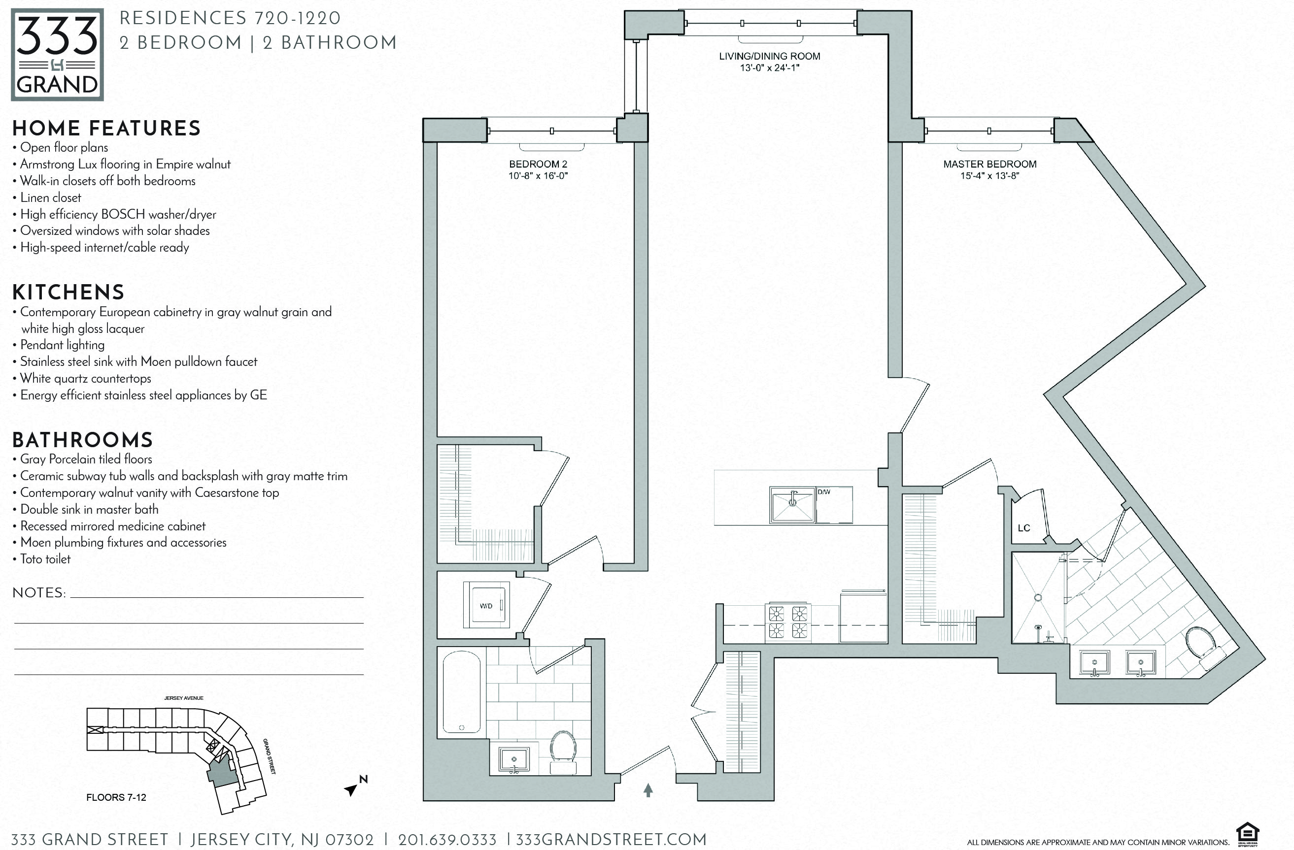 Floor plan for 2 beds, 2 baths, 1372 sqft