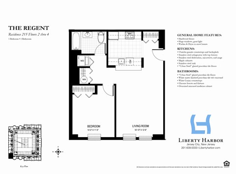 Floor plan for 1 bed, 1 bath, 781 sqft