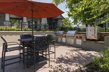 Outdoor kitchen with smoker