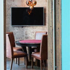 Boston apartment for rent - a dining room with a table and chairs