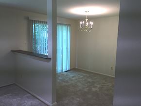 Baltimore apartment for rent - A room with a window and a chandelier.