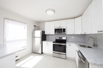 Modern kitchen with custom cabinet