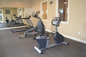 San Antonio apartment for rent - a gym with treadmills and other exercise equipment in a building