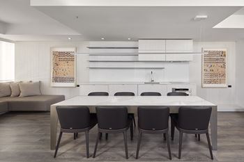 Private dining room with gourmet kitchen