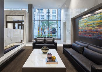 Fireplace lobby lounge