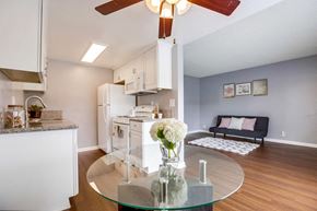 West Covina apartment for rent - Living and kitchen area at Tuscany Villas apartments