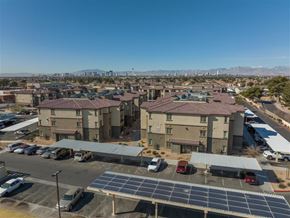 Las Vegas apartment for rent - a group of buildings with solar panels on the roof