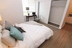 San Rafael apartment for rent - Bedroom looking out to closet and bathroom