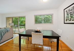 Springfield apartment for rent - a dining room with a table and chairs