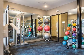 Flex studio with cardio and yoga spaces