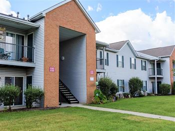 Building with lawn in front