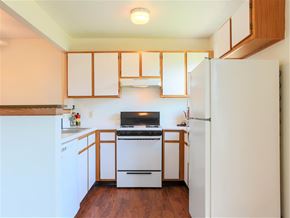 Bowling Green apartment for rent - a kitchen with a stove and a refrigerator