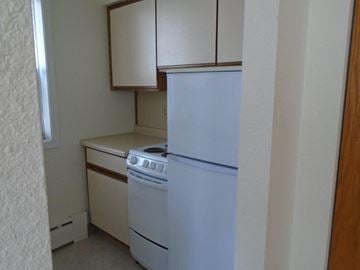 St Paul apartment for rent - a kitchen with a stove and a refrigerator