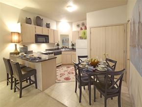 Fayetteville apartment for rent - a kitchen and dining room with a table and chairs