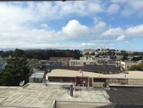 San Francisco apartment for rent - a view of a city from the roof of a building