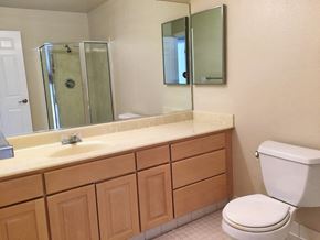 San Francisco apartment for rent - a bathroom with a sink toilet and a shower