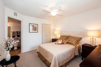 Ceiling fans in the bedrooms