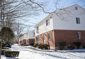 Meriden apartment for rent - a row of houses in the snow