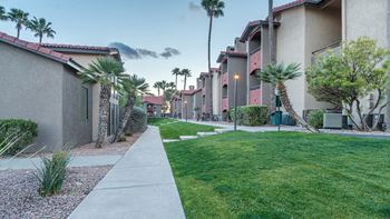Lush courtyards